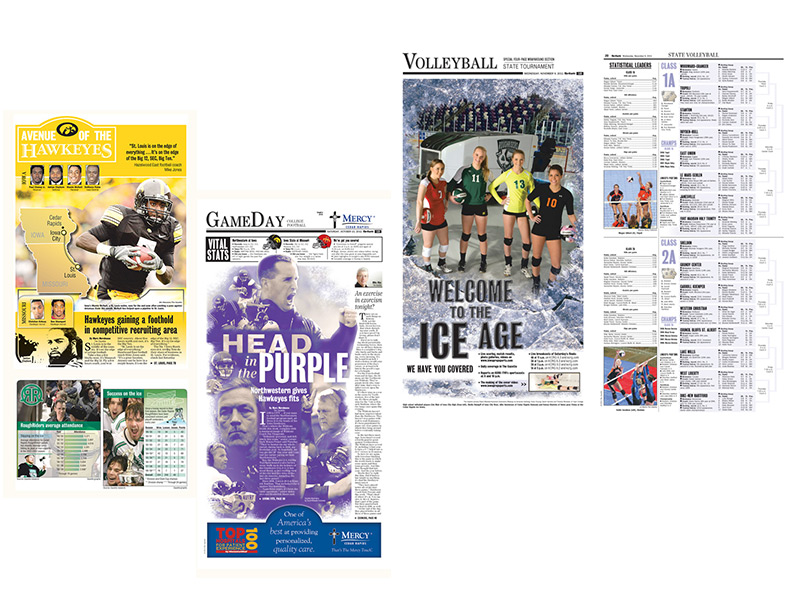 Gazette Sports layouts