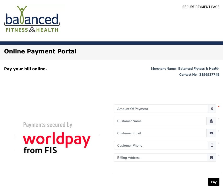 Branded third party payment page