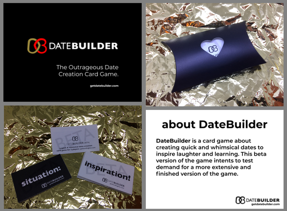DateBuilder card game collage