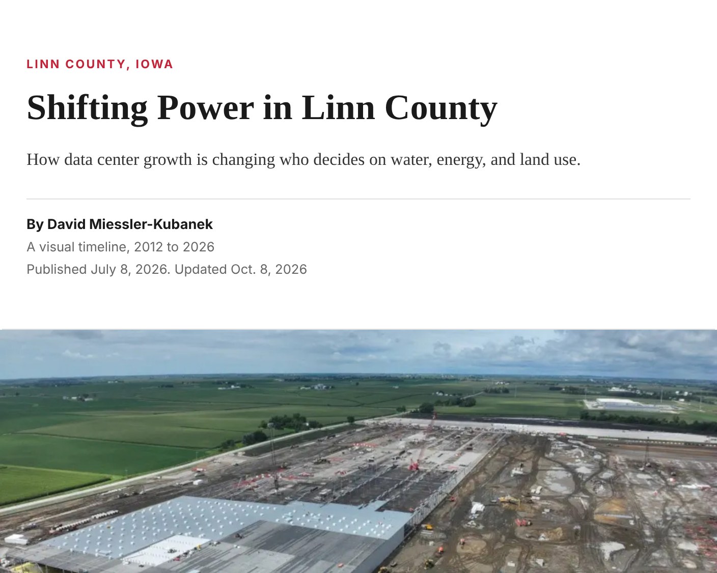 Shifting Power in Linn County online timeline