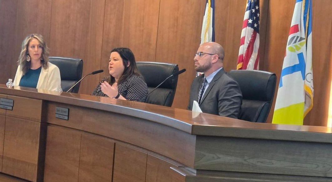 Left to right, Linn County Supervisors Brandy Meisheid, Kirsten Running-Marquardt, and Sami Scheetz.